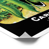 Vintages Saatgutverpackungs-Label Art, Bush Bean V Poster (Ecke)