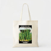 Vintages Saatgutverpackungs-Label Art, Bush Bean V Tragetasche (Vorne)
