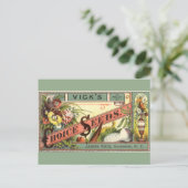 Vintages Saatgutverpackungs-Label Kunst, Auswahl a Postkarte (Stehend Vorderseite)