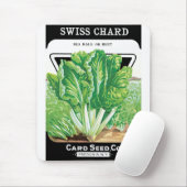 Vintages Saatgutverpackungs-Label Kunst, Schweiz S Mousepad (Mit Mouse)