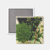 Vintages Saatgutverpackungs-Label Magnet (Vorderseite/Rückseite)