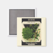 Vintages Saatgutverpackungs-Label Magnet (Vorderseite/Rückseite)
