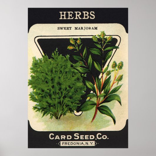 Vintages Saatgutverpackungs-Label Poster (Vorne)