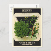 Vintages Saatgutverpackungs-Label Postkarte (Vorne/Hinten)