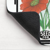 Vintages Saatgutverpackungslabel Art, Calliopsis B Mousepad (Ecke)