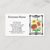 Vintages Saatgutverpackungslabel Art, Calliopsis B Visitenkarte (Vorderseite)