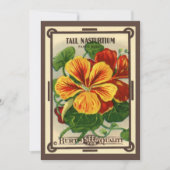 Vintages Saatgutverpackungslabel Art, Nasturtium-B (Vorderseite)