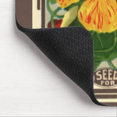Vintages Saatgutverpackungslabel Art, Nasturtium-B Mousepad (Ecke)