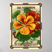 Vintages Saatgutverpackungslabel Art, Nasturtium-B Poster (Vorne)