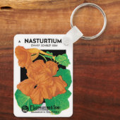 Vintages Saatgutverpackungslabel Art, Nasturtium-B Schlüsselanhänger (Rückseite)