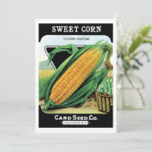 Vintages Saatgutverpackungslabel Art, süßer Gelbko (Stehend Vorderseite)