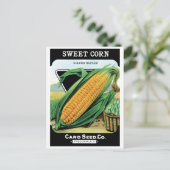 Vintages Saatgutverpackungslabel Art, süßer Gelbko Postkarte (Stehend Vorderseite)