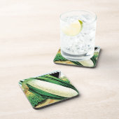 Vintages Saatgutverpackungslabel Art, Sweet White Getränkeuntersetzer (Rechte Seite)