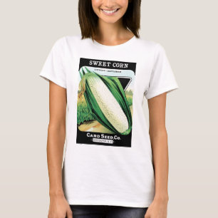 Vintages Saatgutverpackungslabel Art, Sweet White T-Shirt