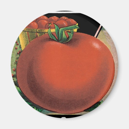 Vintages Saatgutverpackungslabel Art, Tomato Pomod Magnet (Vorne)