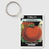Vintages Saatgutverpackungslabel Art, Tomato Pomod Schlüsselanhänger (Vorderseite)