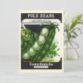 Vintages Saatgutverpackungsmaterial Art, Pole Lima (Stehend Vorderseite)