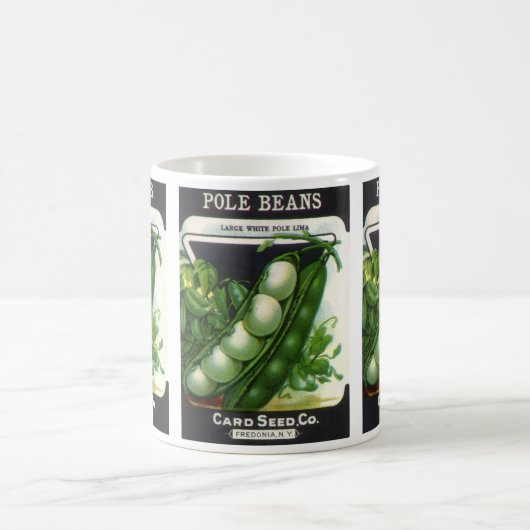 Vintages Saatgutverpackungsmaterial Art, Pole Lima Kaffeetasse (Mittel)