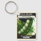 Vintages Saatgutverpackungsmaterial Art, Pole Lima Schlüsselanhänger (Vorderseite)