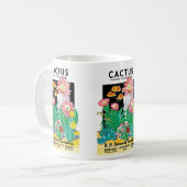 Vintages Saatpacket Label Art Wüste Kaktus Pflanze Kaffeetasse (Vorderseite Links)