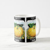 Vintages Saatpacketikett Art, Halloween Pumpkin Kaffeetasse (VorderseiteRechts)