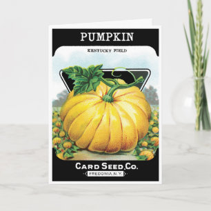 Vintages Saatpacketikett Art, Halloween Pumpkin Karte