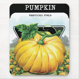 Vintages Saatpacketikett Art, Halloween Pumpkin Mousepad