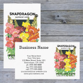 Vintages Saatpacketikett Art, Snapdragon-Blume Visitenkarte
