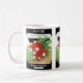 Vintages Saatpackungs-Etikett Kunst, Scarlet-Retti Kaffeetasse (Links)