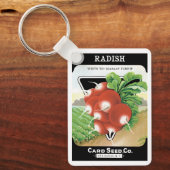 Vintages Saatpackungs-Etikett Kunst, Scarlet-Retti Schlüsselanhänger (Vorderseite)