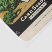 Vintages Saatpackzettel und Hinweise Seidenpapier (Detail)