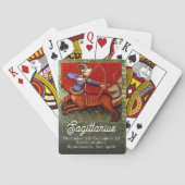 Vintages Sagittarier Horoskop Zodiac Mittelalterli Spielkarten (Rückseite)