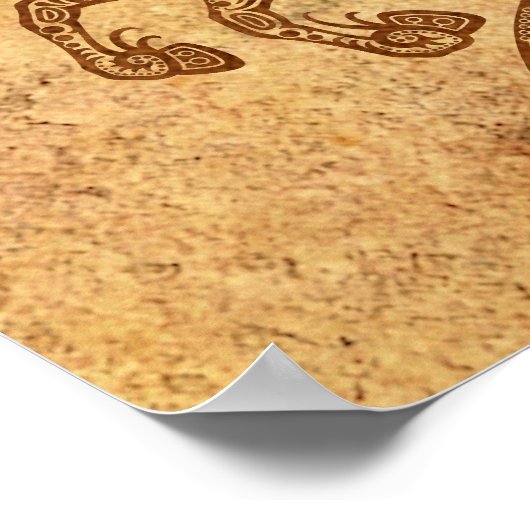 Vintages Sagittarius Zodiac Poster (Ecke)