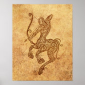 Vintages Sagittarius Zodiac Poster (Vorne)