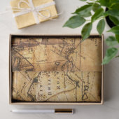 Vintages Sailboat & Map Dekoupage Tissue Paper Seidenpapier (Geschenk)