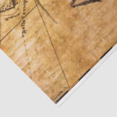 Vintages Sailboat & Map Dekoupage Tissue Paper Seidenpapier (Ausschnitt)