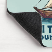 Vintages Sailboat Nautical Inspiration Zitat Mousepad (Ecke)