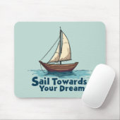 Vintages Sailboat Nautical Inspiration Zitat Mousepad (Mit Mouse)