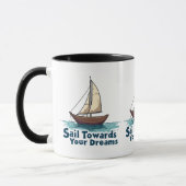Vintages Sailboat Nautical Inspiration Zitat Tasse (Links)