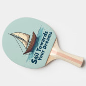 Vintages Sailboat Nautical Inspiration Zitat Tischtennis Schläger (Seitenansicht)