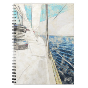 Vintages Sailboat-Notebook - Schöne Skizze Notizblock