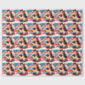 Vintages Sailor-Button Geschenkpapier (Flach)