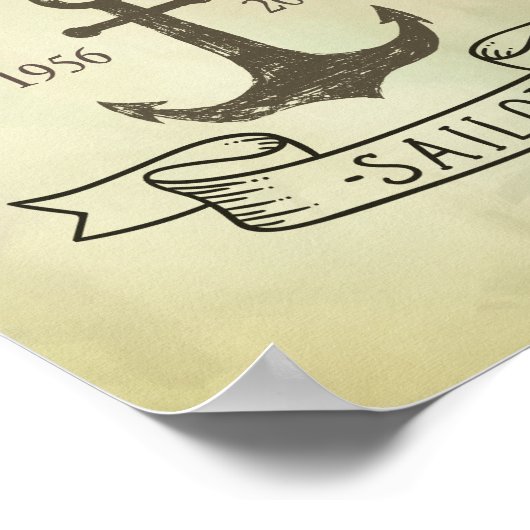 Vintages Sailor-Memorial Poster (Ecke)