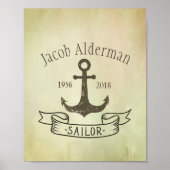 Vintages Sailor-Memorial Poster (Vorne)