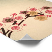 Vintages Sakuras-Poster Poster (Ecke)