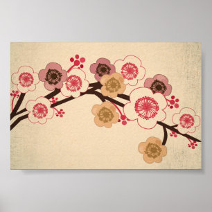 Vintages Sakuras-Poster Poster
