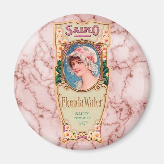 Vintages Salko Florida Water Parfüm Label Magnet (Vorne)