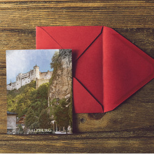 Vintages Salzburg Österreich Ausblick Postkarte