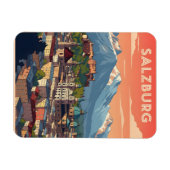 Vintages Salzburg Österreich Magnet (Horizontal)