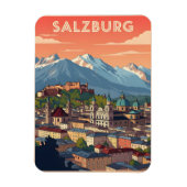 Vintages Salzburg Österreich Magnet (Vertikal)
